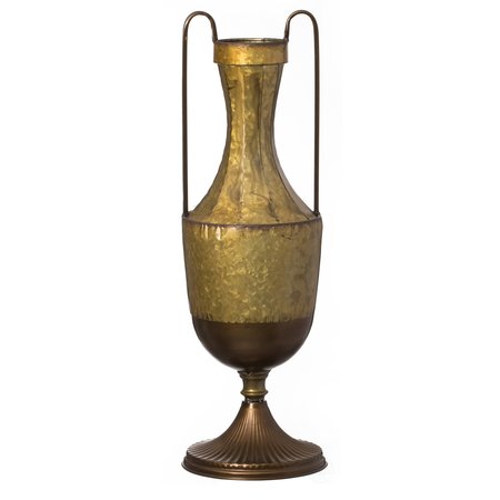 Uniquewise Antique Style 2 Handle Metal Jug Floor Vase for Entryway, Living Room or Dining Room, Large QI004440.L